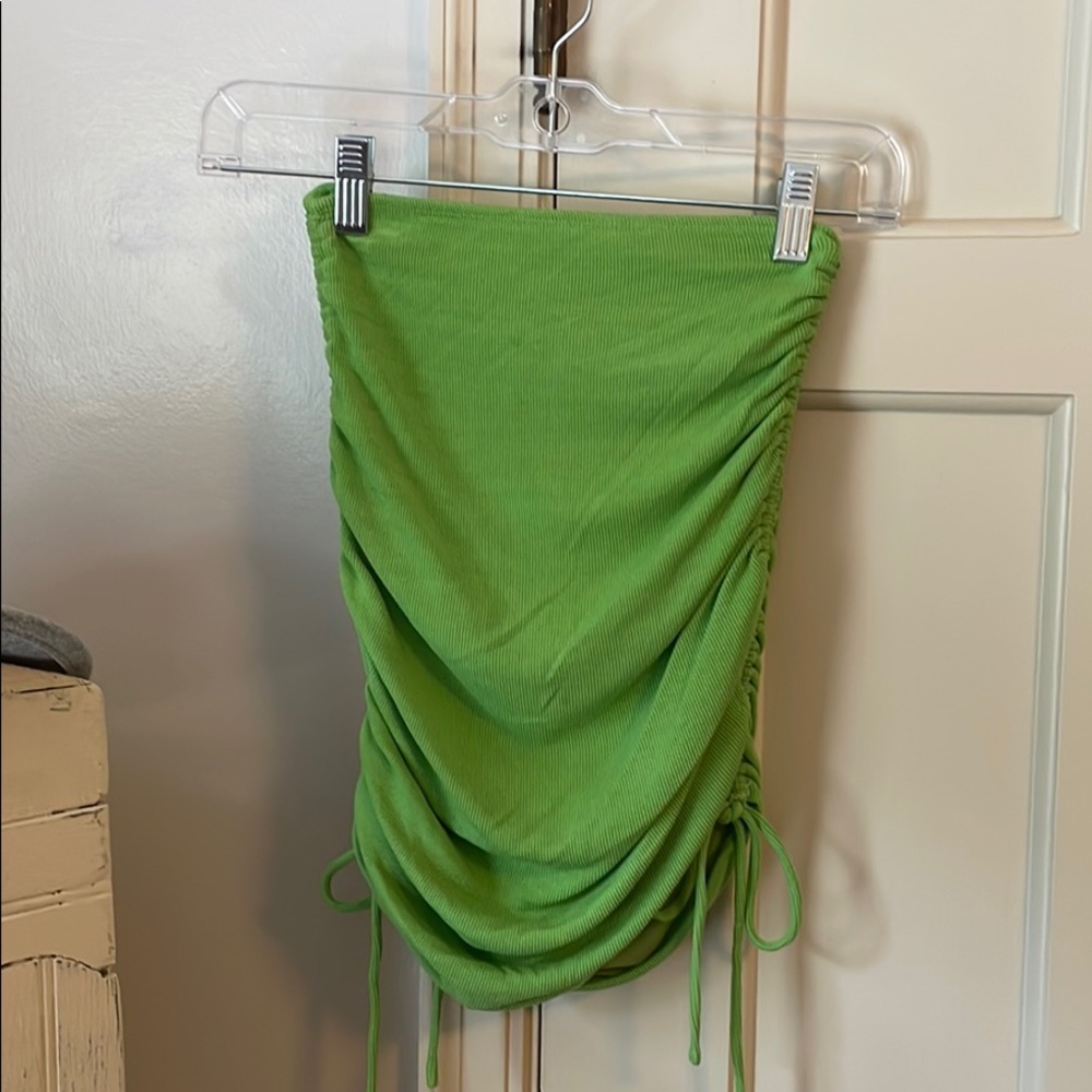 Princess Polly micro green ruched mini